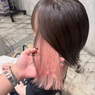 ミディアム カラー 山本 彩美香のヘアスタイル