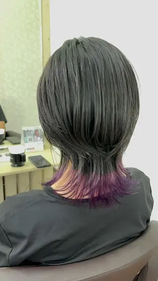 ミディアム カラー 限界オタク美容師 💜Natsuki☁のヘアスタイル