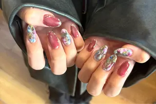 ネイル Mai :矢場町 ニュアンス🌿アートのネイルデザイン