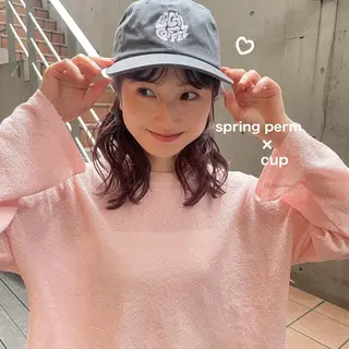 ミディアム パーマ 大橋 芽衣のヘアスタイル