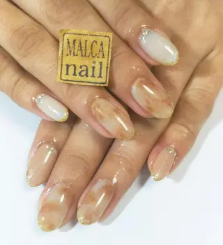 セミロング ヘアアレンジ パーマ カラー キッズ ネイル マツエク・マツパ 荒木 莉奈のネイルデザイン