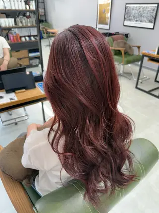 ロング カラー 髪質改善/韓国風 /岡崎/松尾優依のヘアスタイル
