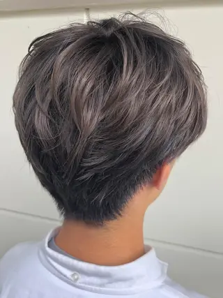 ショート カラー メンズ こやま りほのヘアスタイル