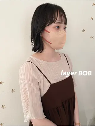 ミディアム 市川 千夏のヘアスタイル