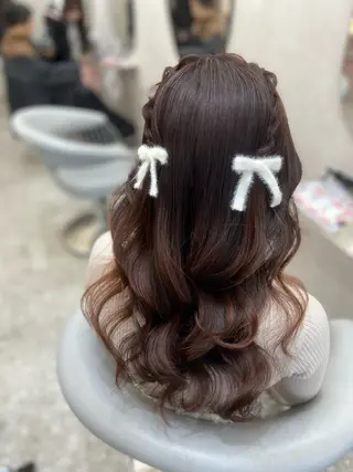 ロング ヘアアレンジ 新宿/韓国ヘア 中明度カラー/かやのヘアスタイル