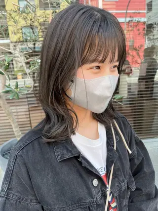 ミディアム カラー ヘアアレンジ 溝口 ひなこのマツエク・マツパデザイン