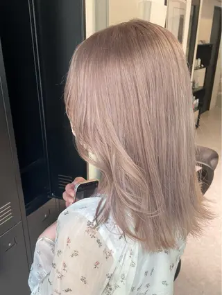 ミディアム カラー カットモデル様無料 💎saaya💎のヘアスタイル
