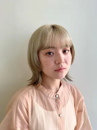 ミディアム 暖色カラー🍒 yume ໒꒱のヘアスタイル