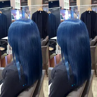 ロング カラー 髪質改善･縮毛矯正 特化･ユウシンのヘアスタイル