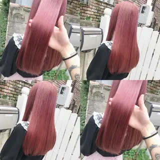 セミロング カラー ヘアアレンジ TAKUMAブリーチ /切りっぱなし🪽のヘアスタイル