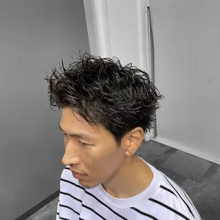 ショート パーマ メンズ 平井 芳琉のヘアスタイル