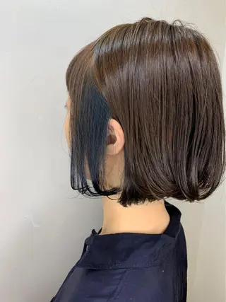 ミディアム ブリーチ毛対応酸性 ストレート🌈サキのヘアスタイル