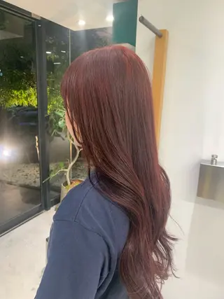カラー なのは\透け感カラー \レイヤーカットのヘアスタイル