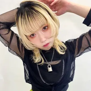 ミディアム ウルフカット ハッシュカット/七海のヘアスタイル