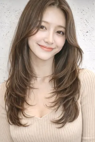 セミロング LAS 代表 ナガカワ コウヘイのヘアスタイル