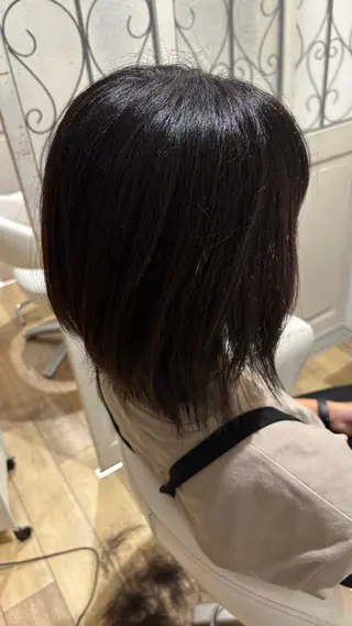 ミディアム カラー 似合わせ 顔周りYUUGAのヘアスタイル