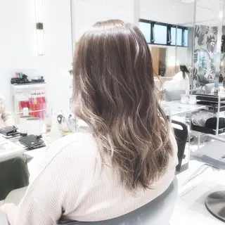 ロング カラー ボブ/ハイトーン 福生Radix 下田のヘアスタイル