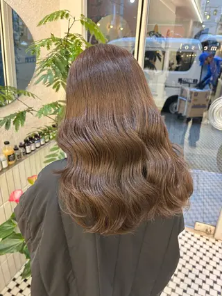 セミロング リン🔔ボブ cut 柔らかベージュ🤎のヘアスタイル