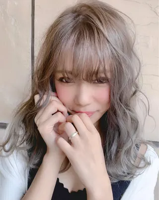 セミロング カラー レイヤー/ウルフ ハイトーンhiroのヘアスタイル