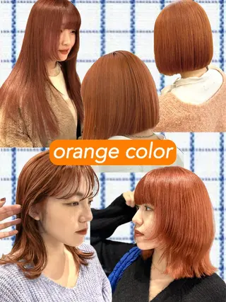 セミロング カラー ヘアアレンジ 顔周りカット×透明感 カラー💫AINAのヘアスタイル