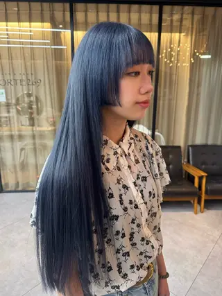 ロング カラー ヘアアレンジ 韓国×艶髪 さきのヘアスタイル