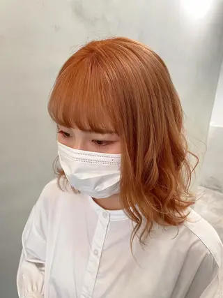 ミディアム カラー 女性艶髪マンツーマン YUKIのヘアスタイル