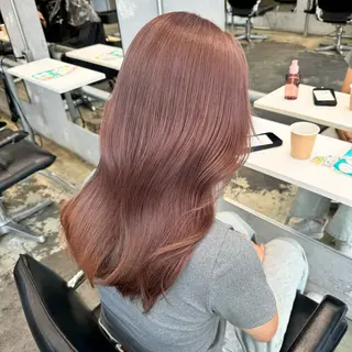 セミロング カラー ヘアアレンジ 💗💗韓国レイヤー yu-ki💗💗のヘアスタイル