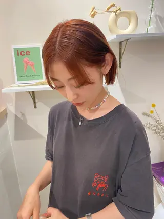 ショート カラー うる艶ヘア♡韓国好き 透明感　shotaのヘアスタイル