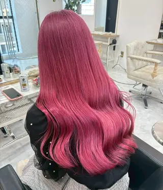 ロング カラー フジマ ハルナのヘアスタイル