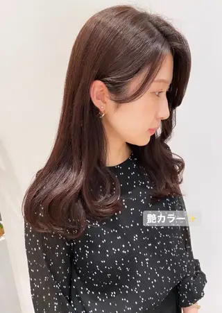ロング カラー 木下 奈々のヘアスタイル