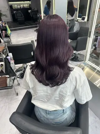 セミロング カラー 中村 さきのヘアスタイル