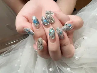 ミディアム パンダ ネイルのネイルデザイン