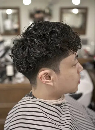 ショート パーマ メンズ 吉祥寺バーバー takumiのヘアスタイル
