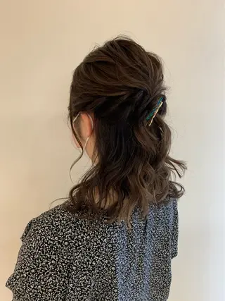 ミディアム ヘアアレンジ 🌷-5歳を実現 梅田その子🌷のヘアスタイル