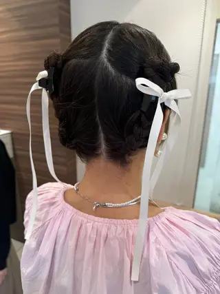 ショート ヘアアレンジ 韓国ヘアメイク🎀/ 縮毛矯正✨山本媛香のヘアスタイル
