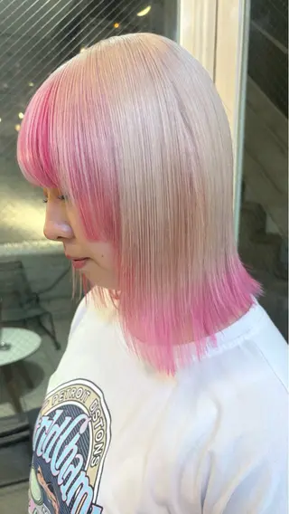 ミディアム カラー 柚菜 🫧𓂃𓈒𓏸のヘアスタイル