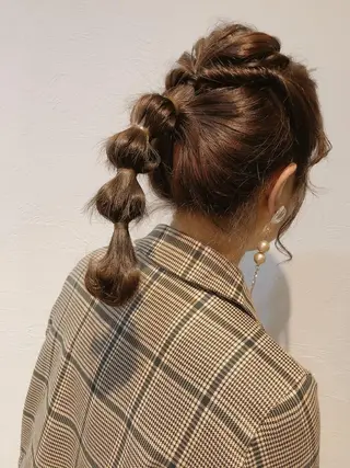 ミディアム カラー ヘアアレンジ トップスタイリスト 🧸中島梨穂🧸のヘアスタイル