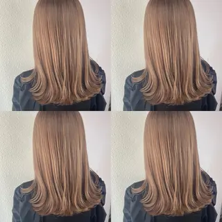 セミロング カラー 似合わせ/ブリーチ カラー.岡田友仁のヘアスタイル