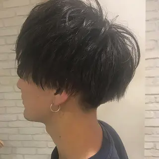 ショート カラー パーマ メンズ 平内 賢人のヘアスタイル
