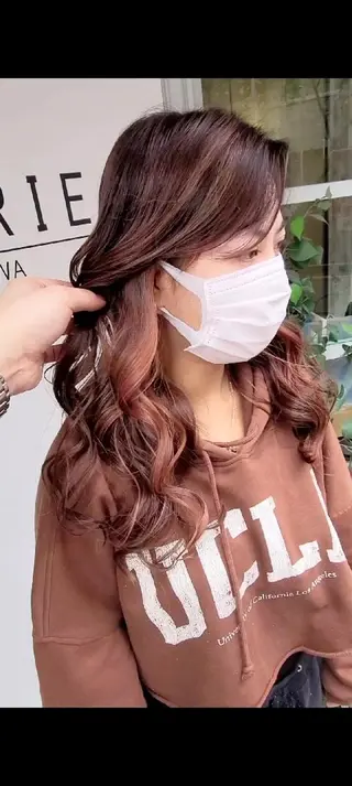 カラー ロング バレイヤージュ/ ハイライト/大内格のヘアスタイル