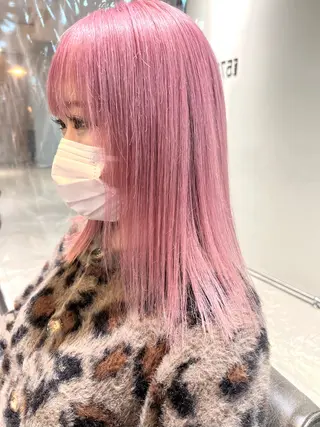 セミロング カラー ヘアアレンジ 🌈インナーカラー ‘ショウマ’🌈のヘアスタイル