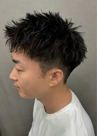 ショート パーマ メンズ ＆tigre 佐藤秀太のヘアスタイル