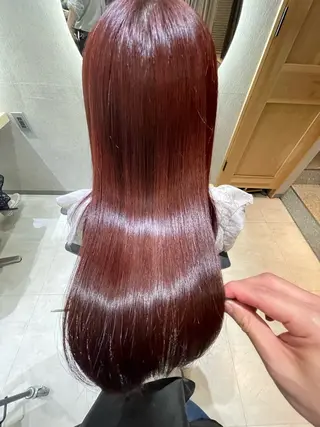ロング カラー フェイスレイヤー/ 小顔/髪質改善　関のヘアスタイル