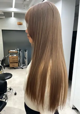 セミロング カラー 赤み消しカラー/ ナチュラル/トモキのヘアスタイル