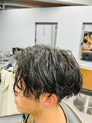 ショート パーマ メンズ 池袋メンズパーマ フェード純平のヘアスタイル
