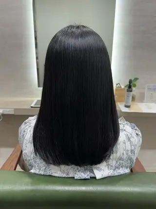 ミディアム カラー 縮毛矯正/ /関内/あべももこのヘアスタイル