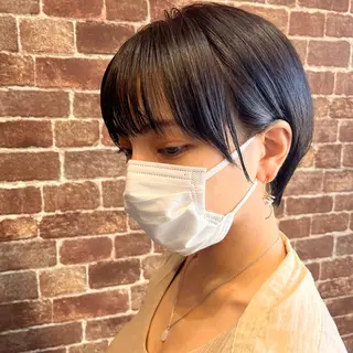 ショート カラー パーマ ヘアアレンジ メンズ キッズ ネイル マツエク・マツパ アイブロウ 久木原 ゆりのヘアスタイル