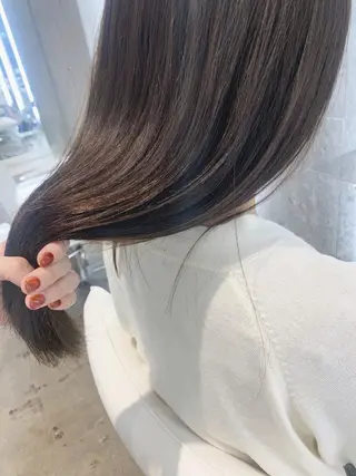 セミロング カラー 山下 千明のヘアスタイル