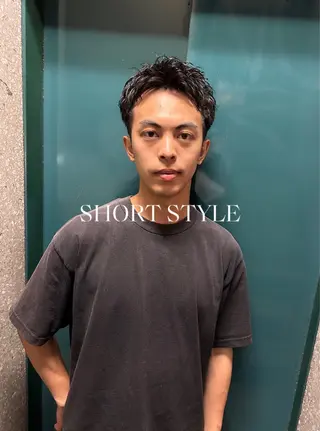 ショート パーマ メンズ 💈メンズ短髪特化 ✂︎伊藤大輝💈のヘアスタイル