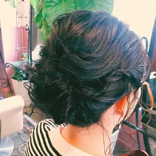 セミロング カラー パーマ ヘアアレンジ 表参道Lise おおいしおりのヘアスタイル